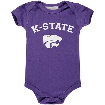 Body violet pour bébé Kansas State Wildcats Arch & Logo