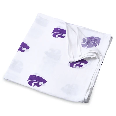Infant Three Little Anchors White Kansas State Wildcats 47'' x 47'' Muslin Swaddle Blanket