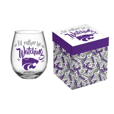 Kansas State Wildcats 17oz. Boxed Stemless Wine Glass