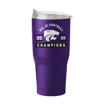 Kansas State Wildcats 2022 Big 12 Champions de la conférence de football 30 oz. Gobelet à revêtement en poudre