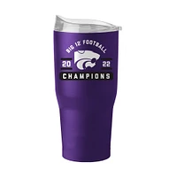 Kansas State Wildcats 2022 Big 12 Champions de la conférence de football 30 oz. Gobelet à revêtement en poudre