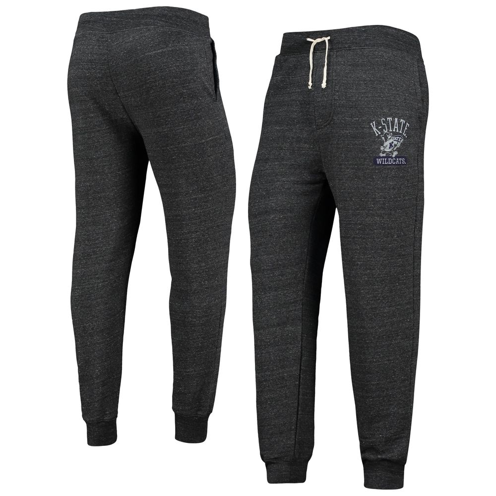 Men's Alternative Apparel Heathered Black Kansas State Wildcats Dodgeball Tri-Blend Pants