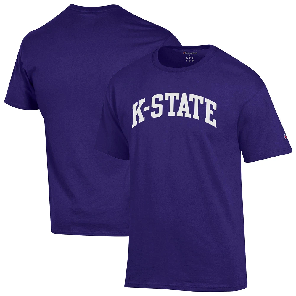 T-shirt basique Arch violet pour homme, champion des Wildcats du Kansas State
