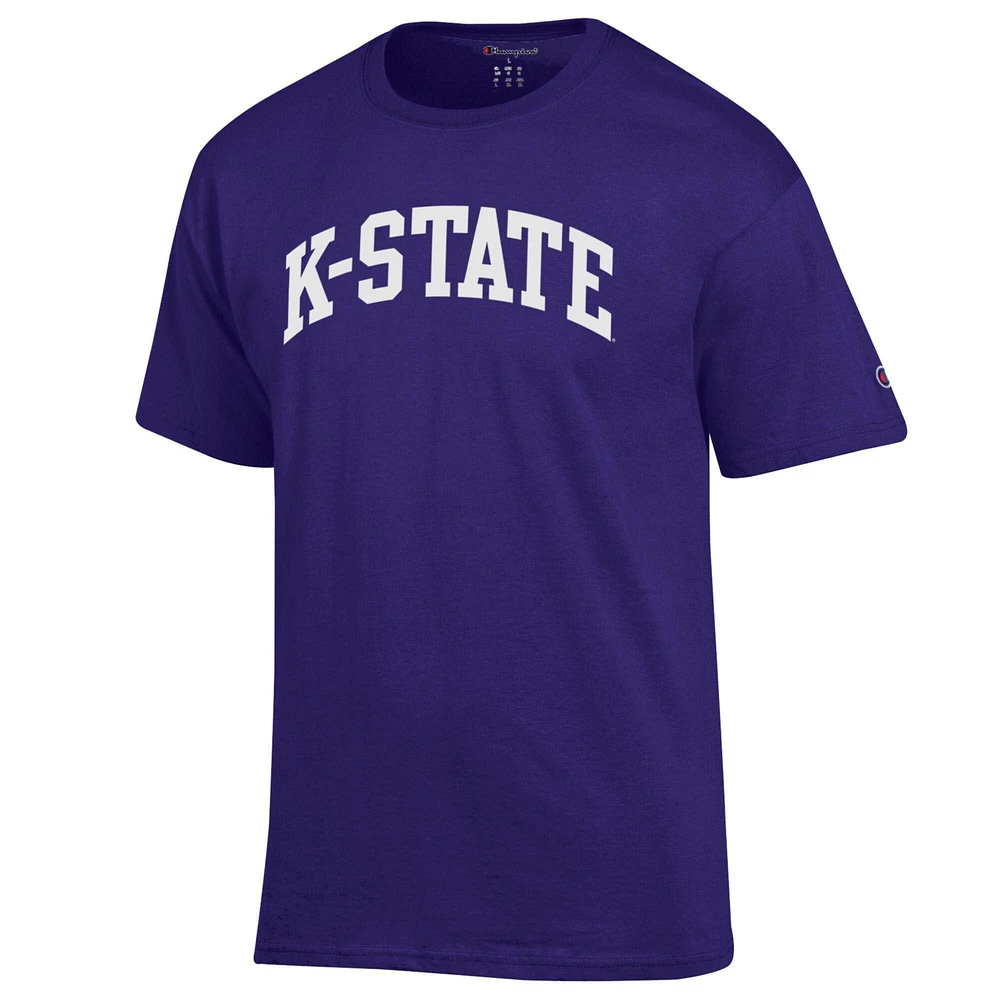 T-shirt basique Arch violet pour homme, champion des Wildcats du Kansas State