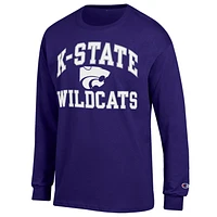 T-shirt à manches longues pour homme Champion Purple Kansas State Wildcats High Motor