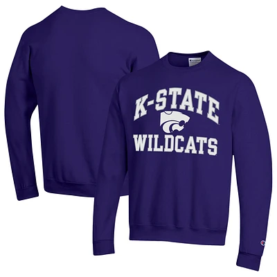 Men's Champion Purple Kansas State Wildcats High Motor Pullover Sweatshirt