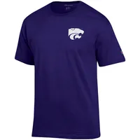 Men's Champion Purple Kansas State Wildcats Stack 2-Hit T-Shirt