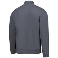 Men's Charcoal Kansas State Wildcats Premium Fleece Quarter-Zip Pullover