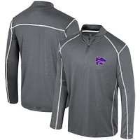 Colosseum Black Kansas State Wildcats Cameron Coupe-vent à quart de zip pour homme