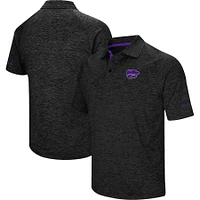 Men's Colosseum Black Kansas State Wildcats Down Swing Polo