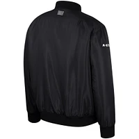 Blouson aviateur entièrement zippé Colosseum pour hommes, Kansas State Wildcats, noir