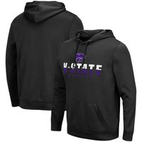 Men's Colosseum Black Kansas State Wildcats Lantern Pullover Hoodie