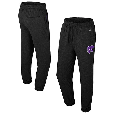 Men's Colosseum Black Kansas State Wildcats Revolution Jogger Pants