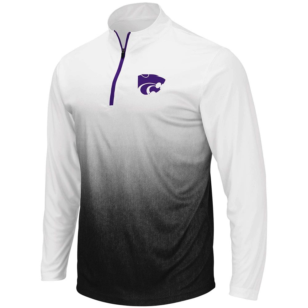 Men's Colosseum Gray Kansas State Wildcats Magic Team Logo Quarter-Zip Jacket