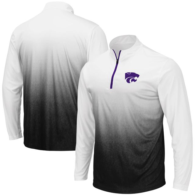 Colosseum Gray Kansas State Wildcats Magic Team Logo Veste à quart de zip pour homme