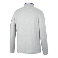 Men's Colosseum Heathered Gray/Purple Kansas State Wildcats Country Club Windshirt Quarter-Zip Jacket