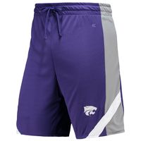 Men's Colosseum Purple/Gray Kansas State Wildcats Am I Wrong Reversible Shorts