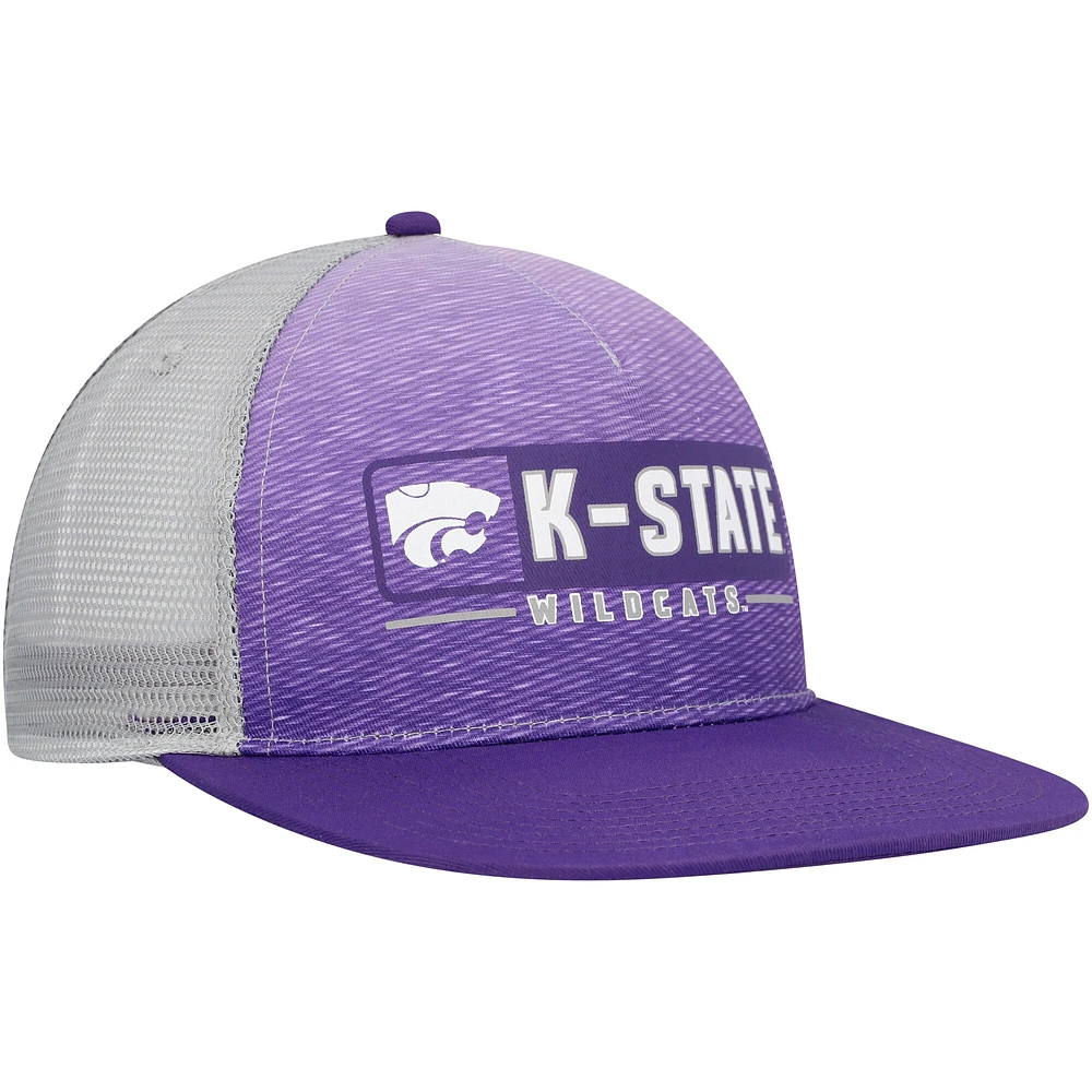 Casquette Snapback Kansas State Wildcats Colosseum violet/gris pour homme