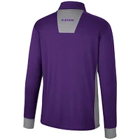 Men's Colosseum Purple Kansas State Wildcats Bart Quarter-Zip Top