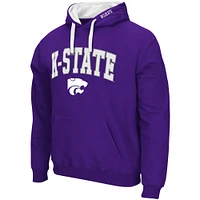 Men's Colosseum Purple Kansas State Wildcats Big & Tall Arch Logo 2.0 Pullover Hoodie
