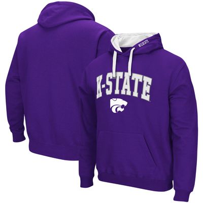 Men's Colosseum Purple Kansas State Wildcats Big & Tall Arch Logo 2.0 Pullover Hoodie