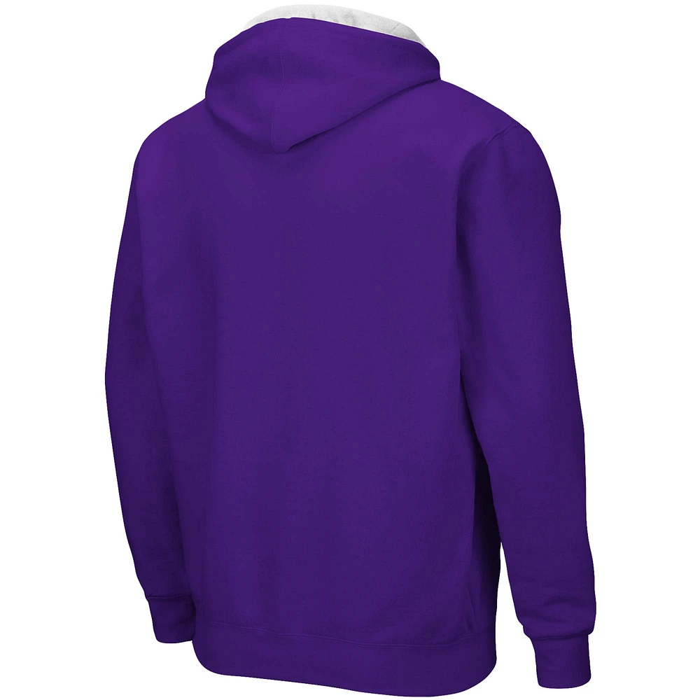 Men's Colosseum Purple Kansas State Wildcats Big & Tall Full-Zip Hoodie