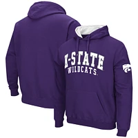 Sweat à capuche violet Colosseum pour hommes, Kansas State Wildcats, double arche