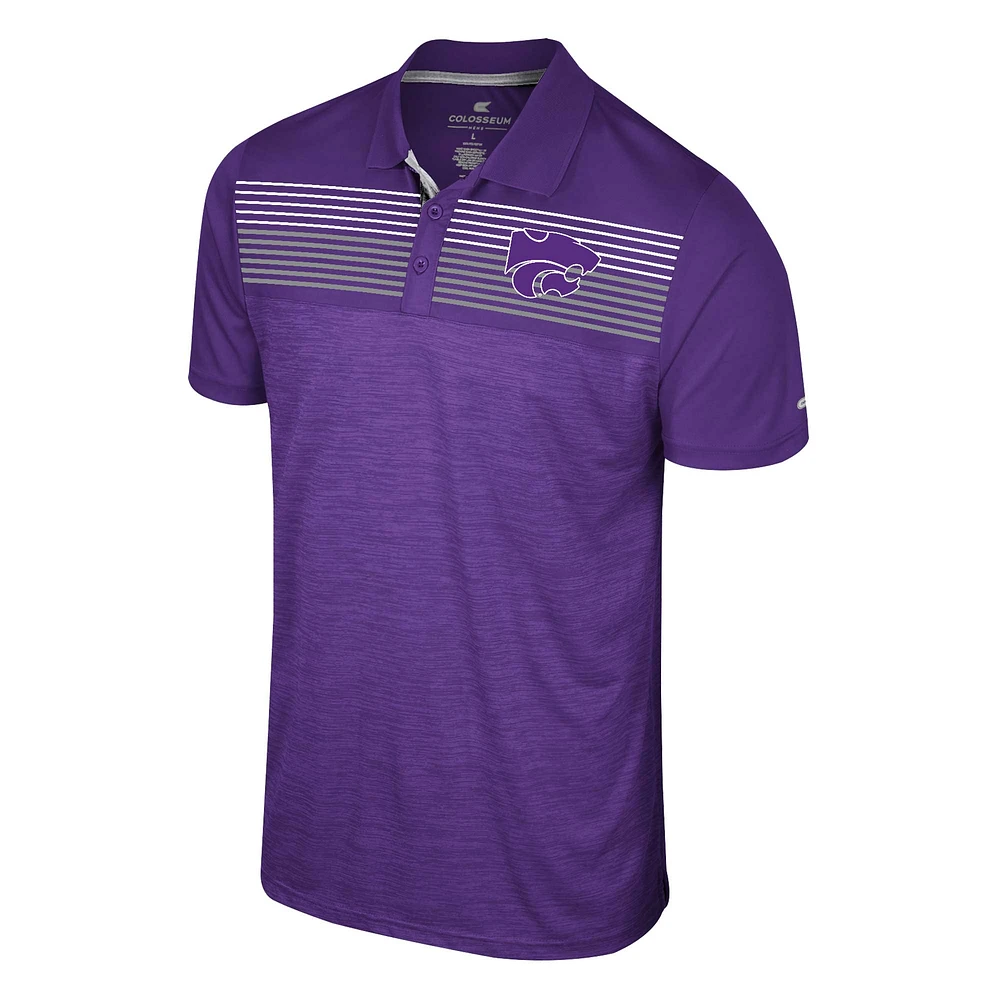 Men's Colosseum Purple Kansas State Wildcats Langmore Polo