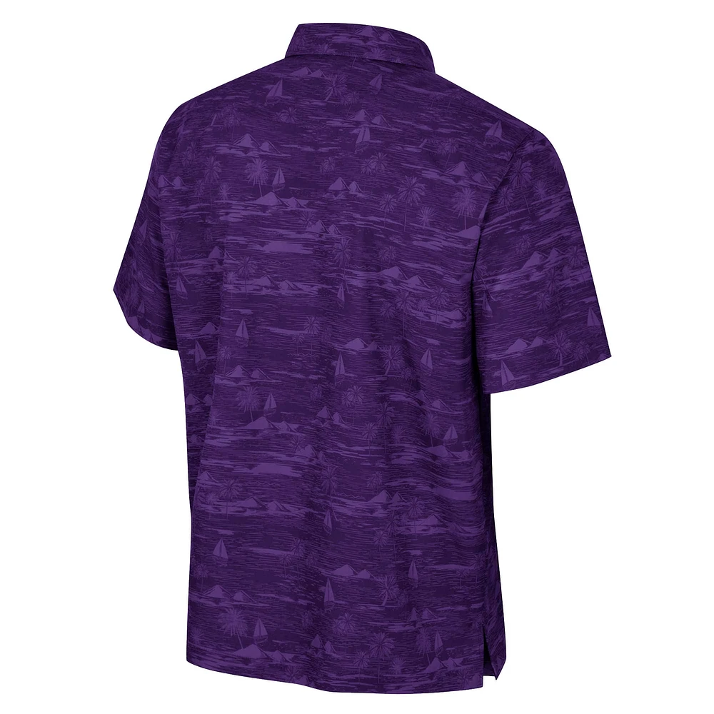 Men's Colosseum Purple Kansas State Wildcats Ozark Button-Up Shirt