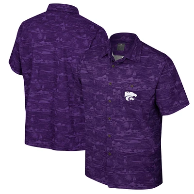 Chemise boutonnée Ozark pour hommes, Colosseum, Kansas State Wildcats, violette