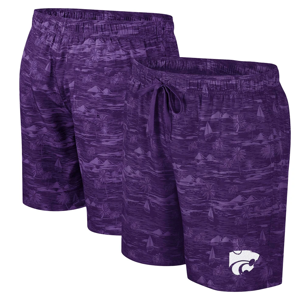 Short de bain Ozark violet Colosseum pour hommes Kansas State Wildcats