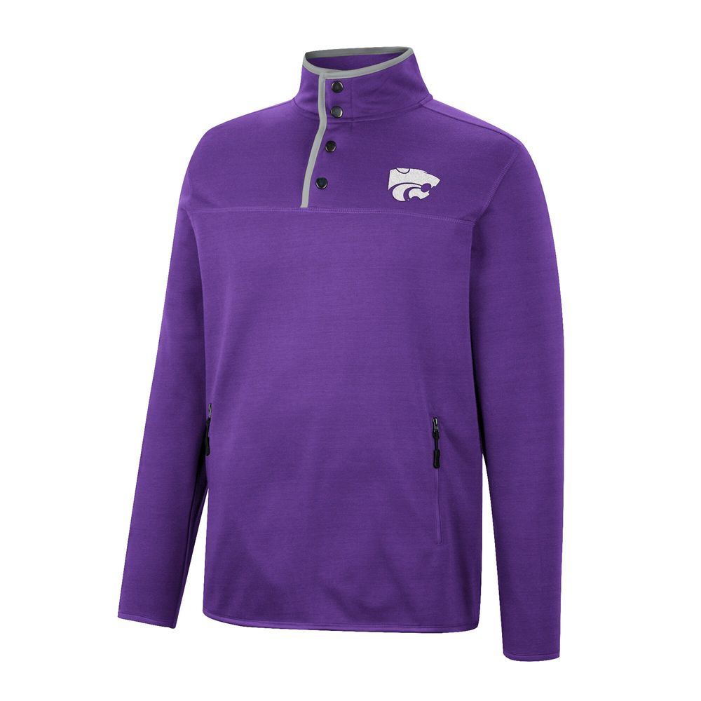 Men's Colosseum Purple Kansas State Wildcats Rebound Quarter-Snap Jacket