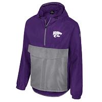 Men's Colosseum  Purple Kansas State Wildcats Reloaded Anorak Half-Zip Jacket