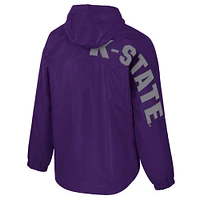 Men's Colosseum  Purple Kansas State Wildcats Reloaded Anorak Half-Zip Jacket