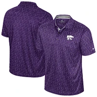 Men's Colosseum Purple Kansas State Wildcats Sublimated Golf Polo