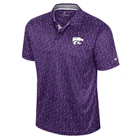 Men's Colosseum Purple Kansas State Wildcats Sublimated Golf Polo