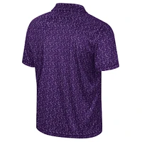 Men's Colosseum Purple Kansas State Wildcats Sublimated Golf Polo