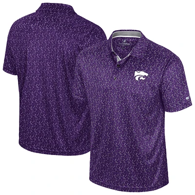 Men's Colosseum Purple Kansas State Wildcats Sublimated Golf Polo