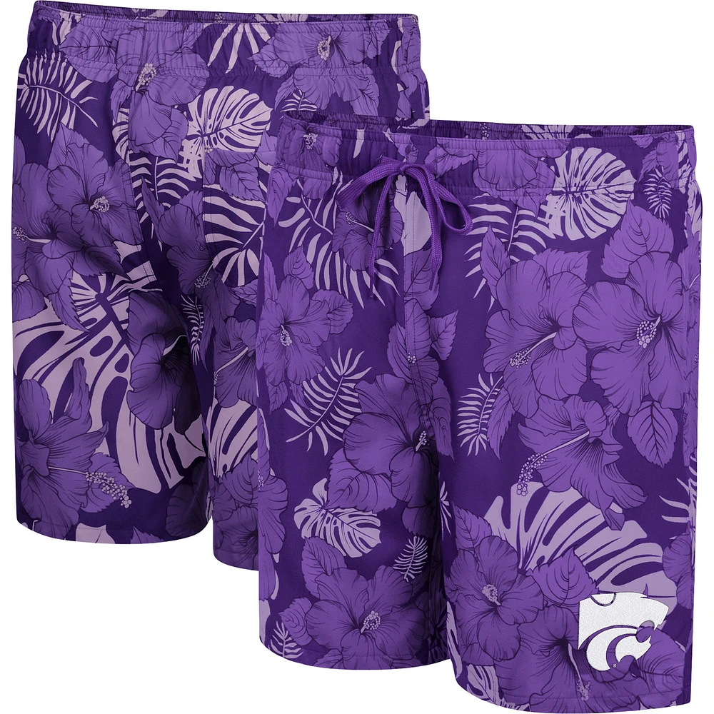 Men's Colosseum Purple Kansas State Wildcats The Dude Swim Shorts