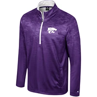 Veste à demi-glissière pour homme Colosseum Purple Kansas State Wildcats The Machine