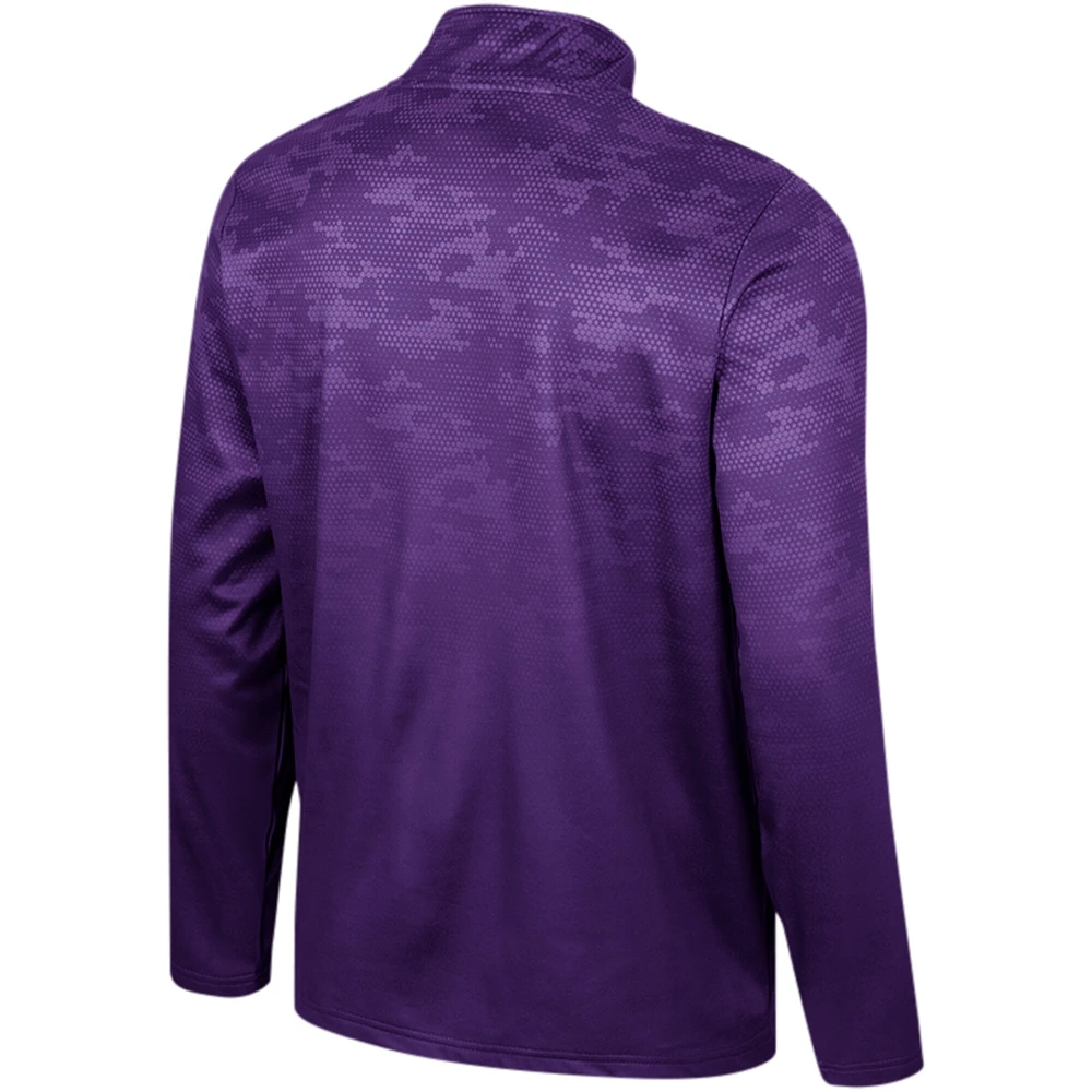 Veste à demi-glissière pour homme Colosseum Purple Kansas State Wildcats The Machine