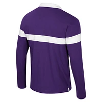 Polo à manches longues violet Colosseum pour homme Kansas State Wildcats Too Cool For School