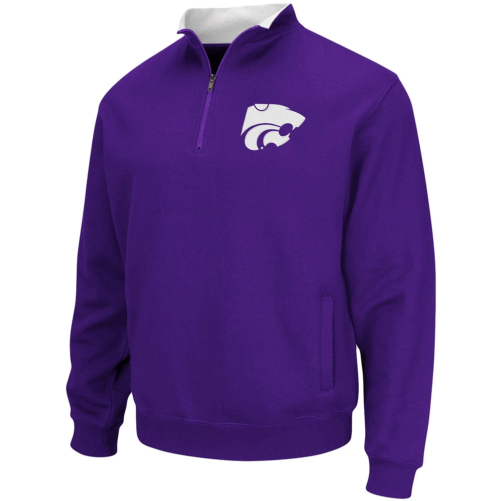 Veste Colosseum Purple Kansas State Wildcats Tortugas Logo Quarter-Zip pour homme