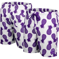 Short de bain pour homme Colosseum White Kansas State Wildcats Pineapples