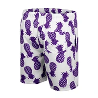 Short de bain pour homme Colosseum White Kansas State Wildcats Pineapples