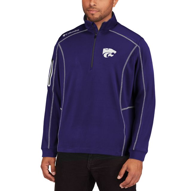 Columbia Golf Purple Kansas State Wildcats Shotgun Omni-Wick Quarter-Zip Pullover Jacket