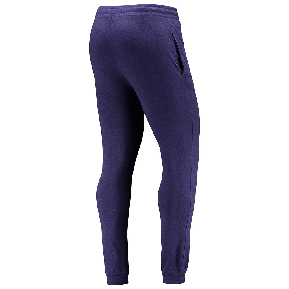 Ensemble pyjama à capuche et pantalon de jogging Concepts Sport pour hommes, violet/anthracite chiné, Kansas State Wildcats Meter