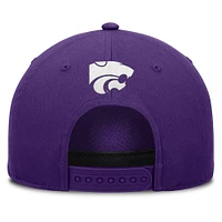 Casquette ajustable en corde pour balles fausses Kansas State Wildcats violette Fanatics pour hommes