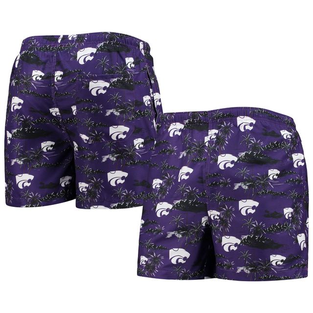 Maillot de bain pour homme FOCO Purple Kansas State Wildcats Island Palm