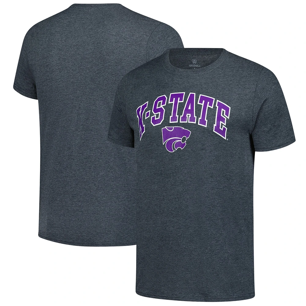 T-shirt basique Arch pour homme, charbon de bois, Kansas State Wildcats